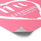 17. Hochzeitstag traditioneller Carnelier Poster (Ecke)