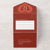 17. Hochzeitstag Veranstaltung carnelian Foto All In One Einladung (Außenbereich)