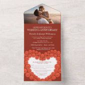 17. Hochzeitstag Veranstaltung carnelian Foto All In One Einladung (Innen Boden)