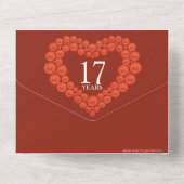 17. Hochzeitstag Veranstaltung carnelian Foto All In One Einladung (Rückseite)