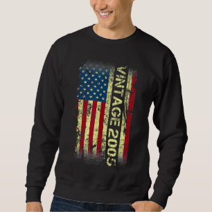 17 Jahre alt Vintag 2005 Amerikanische Flagge 17.  Sweatshirt