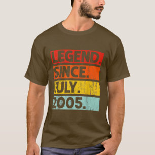 17 Jahre alte Geschenke Legend seit Juli 2005 17. T-Shirt