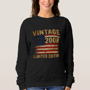 17 Jahre Alte Geschenke Vintag 2008 17. Geburtstag Sweatshirt