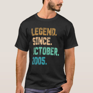 17 Jahre alte Legende Seit Oktober 2005 17. Geburt T-Shirt