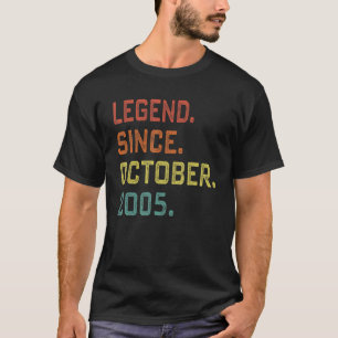 17 Jahre alte Legende Seit Oktober 2005 17. Geburt T-Shirt