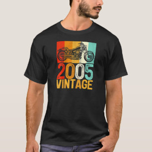 17 Jahre alte Retro-Motorrad-Vintage-2005 17. Bi T-Shirt
