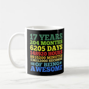 17 Jahre alte Vintage 17. Geburtstag 204 Monate Kaffeetasse