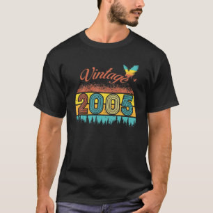 17 Jahre alter Vintager Retro 2005 17. Geburtstags T-Shirt