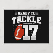 17 Jahre altes Tackle Football Party 17. Geburtsta Postkarte (Vorderseite)