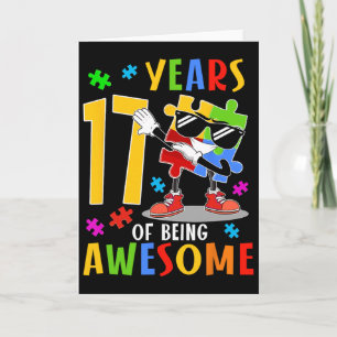17 Jahre Awesome Geburtstag Dabbing Autismus Karte