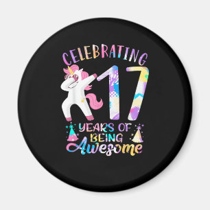 17 Jahre Awesome Unicorn 17. feiern Magnet