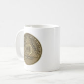 17 Jahre nüchterne Medallion Coin Happy Anniversar Kaffeetasse (Vorderseite Links)