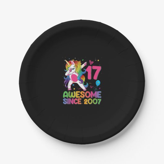 17 Jahre Phantastisch seit 2007 17. Geburtstag Pappteller (Vorderseite)