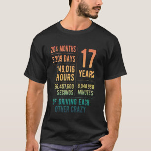 17 Jahre verheiratet Lustiger 17. Hochzeitstag T-Shirt