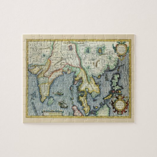 17. Jahrhundert Antique Asian Map, Mercator / Hond Puzzle (Horizontal)