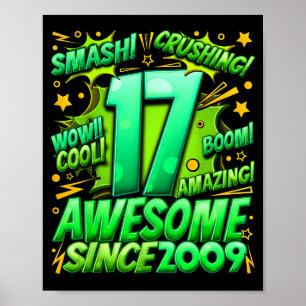 17-jährig für Jungen 17. Geburtstag Junge 17-jähri Poster