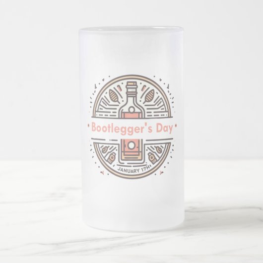17. Januar - Bootlegger's Day Mattglas Bierglas (Mittel)