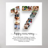 17. Jubiläum Foto Collage Poster (Vorne)