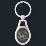 17. Jubiläum Geschenk Chalk Herzen Schlüsselanhänger<br><div class="desc">Niedlichen zwei Doodle Hand gezeichnet Herz 17-jähriges Jubiläum Design.</div>