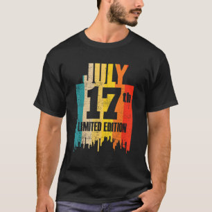 17 limitierte Ausgabe Juli 17. Tag Monat 7 Retr T-Shirt
