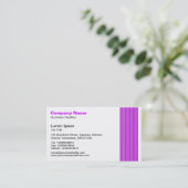 17 Linien - Lila Visitenkarte (Stehend Vorderseite)