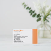 17 Linien - Orange Visitenkarte (Stehend Vorderseite)