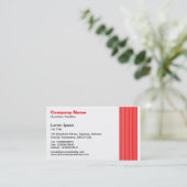 17 Linien - Rot Visitenkarte (Stehend Vorderseite)