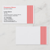 17 Linien - tropisches Rosa Visitenkarte (Vorne/Hinten)