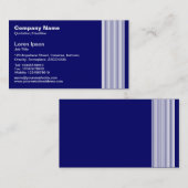 17 Linien - White on Deep Navy Visitenkarte (Vorne/Hinten)
