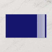 17 Linien - White on Deep Navy Visitenkarte (Rückseite)