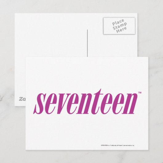 17 Logo-Lila Postkarte (Vorne/Hinten)