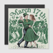 17. März Heiliger Patrick. Irish Festival Magnetkarte (Vorne/Hinten)