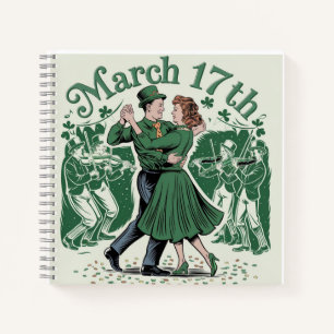 17. März St. Patrick. Irisches Festival Notizblock