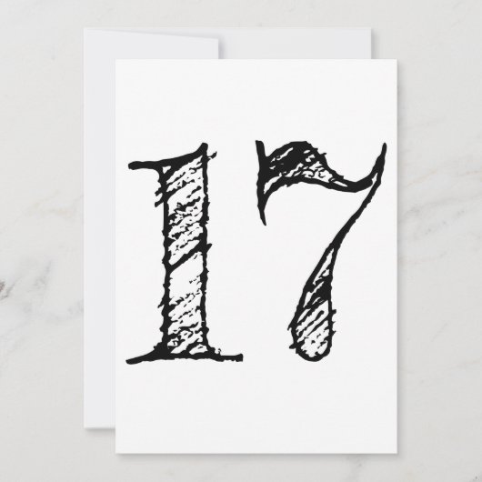 17 Nummer 17 Einladung (Vorderseite)