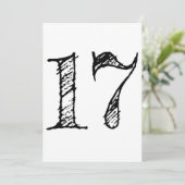 17 Nummer 17 Einladung (Stehend Vorderseite)