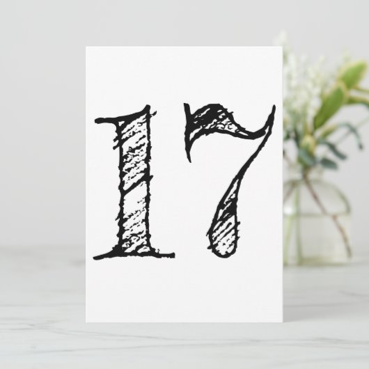 17 Nummer 17 Einladung (Stehend Vorderseite)