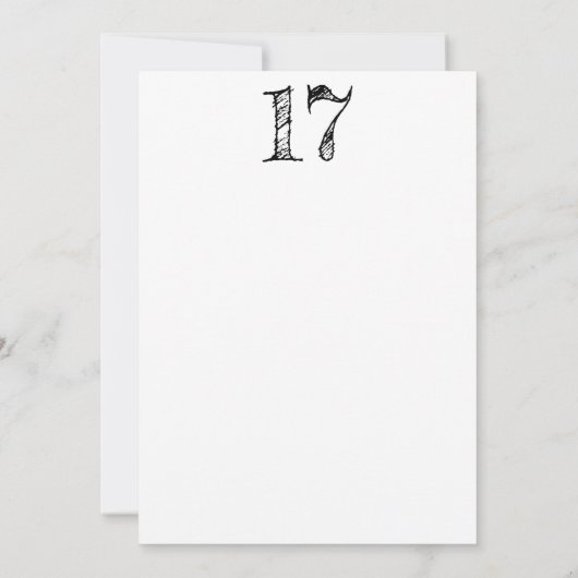 17 Nummer 17 Einladung (Rückseite)