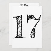 17 Nummer 17 Einladung (Vorne/Hinten)