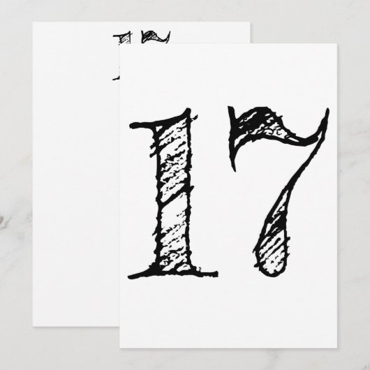 17 Nummer 17 Einladung (Vorne/Hinten)