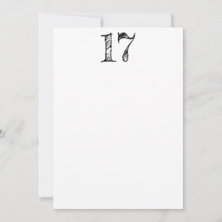 17 Nummer 17 Einladung