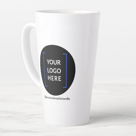 17 oz Custom Tall Latte Tasse mit Logo No Minimum (Linke Ecke)