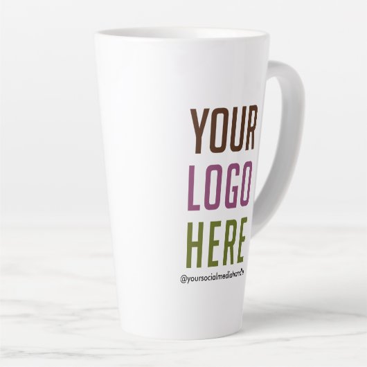 17 oz Custom Tall Latte Tasse mit Logo No Minimum (Rechte Ecke)