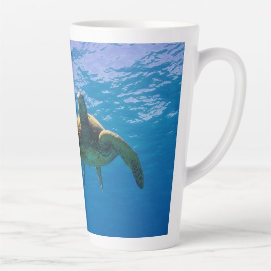 17 Oz. Hawaiian Green Sea Turtle "Honu" XL Kaffee Milchtasse (Rechts)