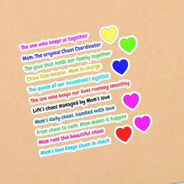 17 PCS - Chaos Coordinator Stickers für lustige Ma Aufkleber