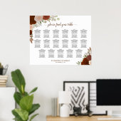 17 Rose Boho Herbst Hochzeitskarte Poster (Heimbüro)