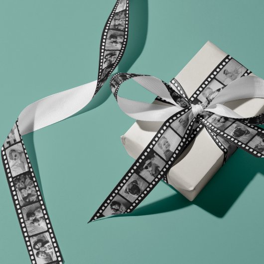 17 Schwarz-Weiß-Foto-Film Strip-Satin-Band Satinband