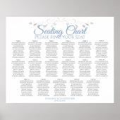 17 Tabelle Blau & Grau Hochzeitstabelle Poster (Vorne)
