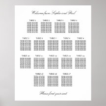 17 Tabelle Elegantes Minimalistisches Sitzdiagramm