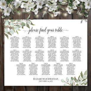17 Tabelle Eukalyptus Greenery Hochzeitskarte Poster