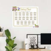 17 Tabelle Hochzeitssitzkarte Blütenpastellpaste Poster (Heimbüro)